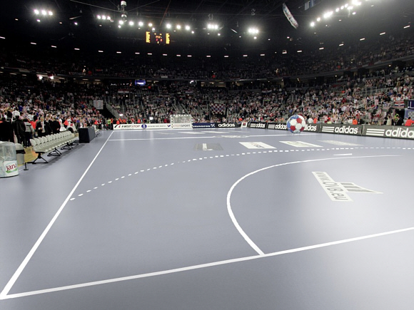 w6758ts Gerflor Taraflex Sportboden Silber Grau Surface elastisch, 41,09